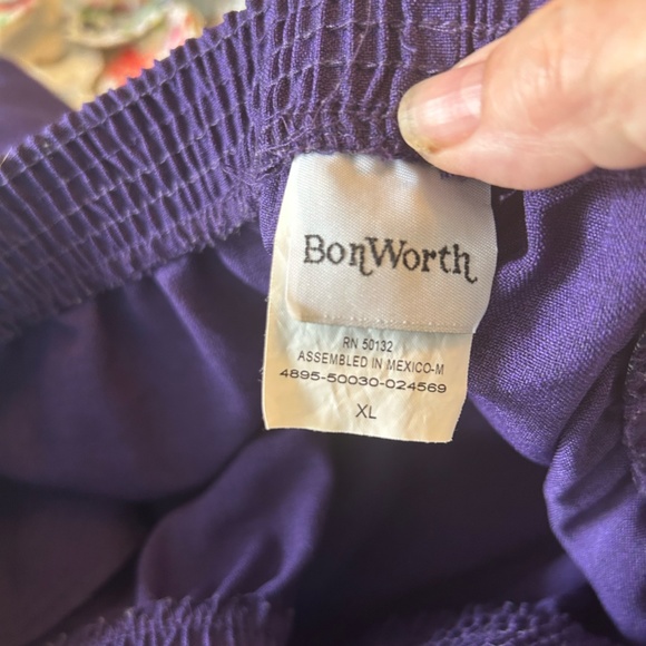 Bonworth purple pull up work pants. 1X. Excellent condition - Picture 3 of 4